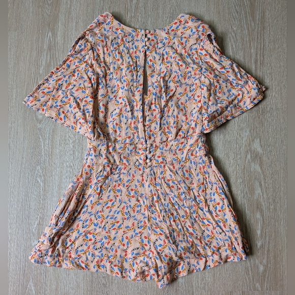 Free People Romper Women's 6 Meet Virginia Split Sleeve - Picture 6 of 12